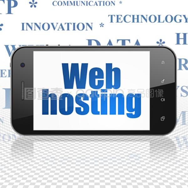 顯示網(wǎng)絡(luò)主機的網(wǎng)絡(luò)開發(fā)概念智能手機