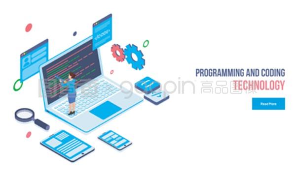 網(wǎng)頁(yè)開發(fā)者在筆記本電腦上用智能手機(jī)演示